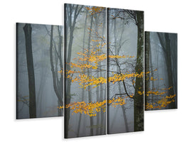 4-piece-canvas-print-beech-forest-in-autumn