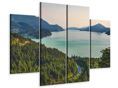 4-piece-canvas-print-best-view-of-the-mountain-lake