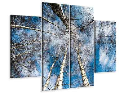 4-piece-canvas-print-birch-crowns