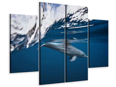 4-piece-canvas-print-bottlenose-dolphin-turciops-aduncus