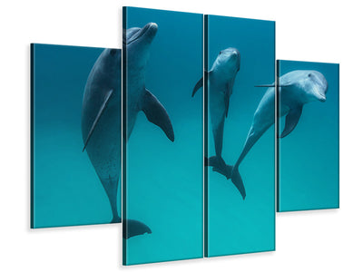 4-piece-canvas-print-bottlenose-dolphins-ii