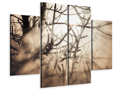 4-piece-canvas-print-branches-in-fog-light