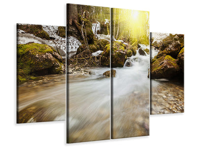 4-piece-canvas-print-cascading-waterfall