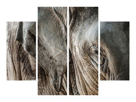 4-piece-canvas-print-close-up-elephant