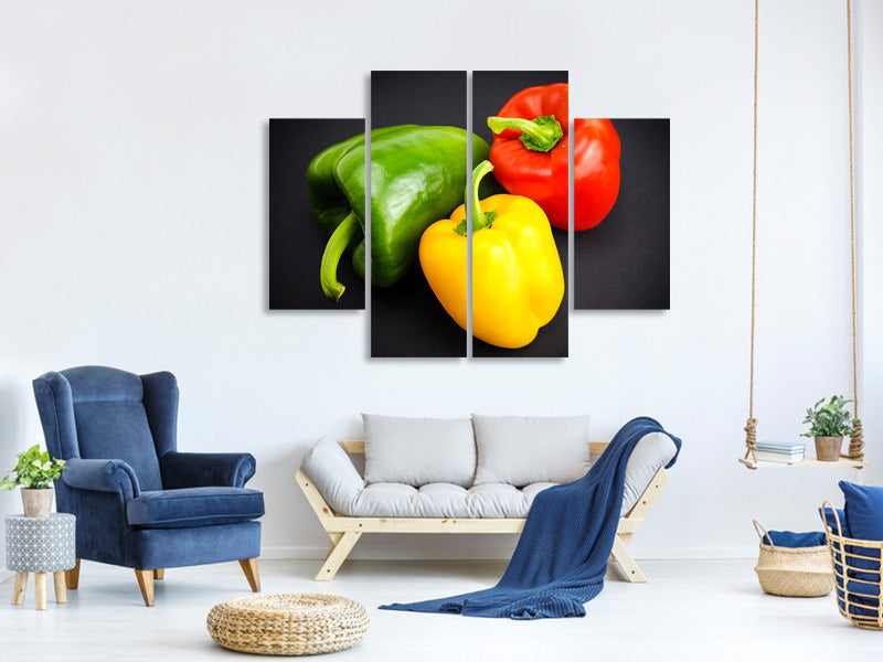 4-piece-canvas-print-colorful-peppers