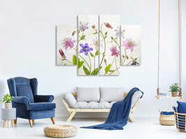 4-piece-canvas-print-columbine