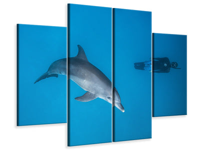 4-piece-canvas-print-dolphin-and-freediver