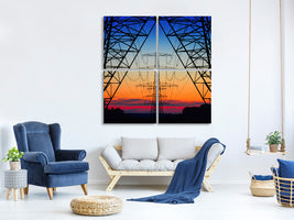 4-piece-canvas-print-electric-coloured-sky