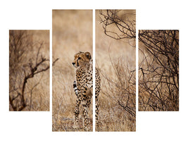 4-piece-canvas-print-elegant-cheetah
