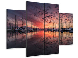 4-piece-canvas-print-evening-mood-in-the-harbor