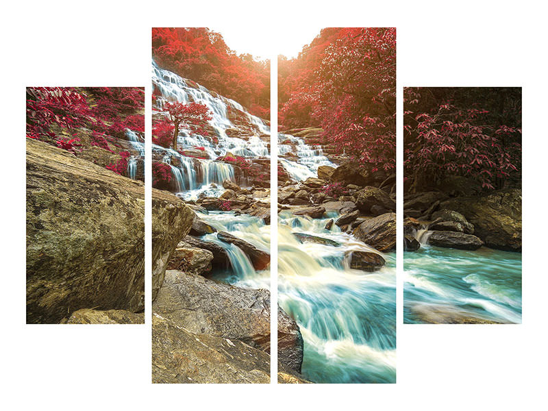 4-piece-canvas-print-exotic-waterfall