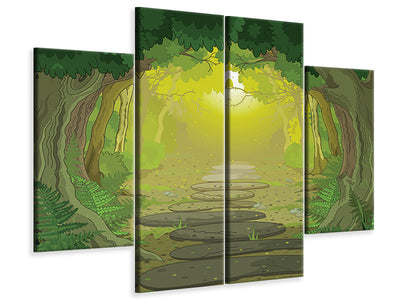 4-piece-canvas-print-fairy-tales-forest