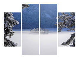 4-piece-canvas-print-fog-over-frozen-lake