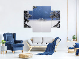 4-piece-canvas-print-fog-over-frozen-lake