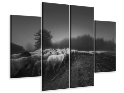 4-piece-canvas-print-foggy-memory-of-the-past-ii