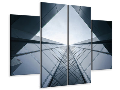 4-piece-canvas-print-glass-architecture
