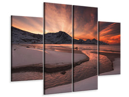 4-piece-canvas-print-golden-sunset