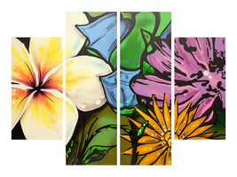 4-piece-canvas-print-graffiti-flowers