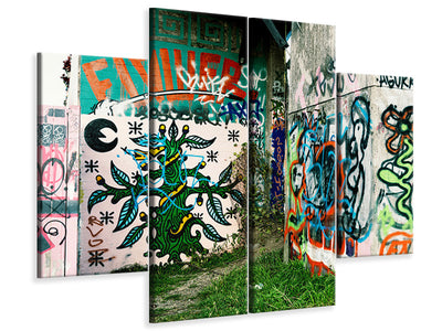 4-piece-canvas-print-graffiti-in-the-backyard