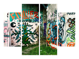 4-piece-canvas-print-graffiti-in-the-backyard