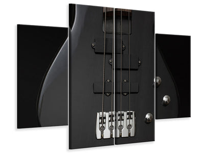 4-piece-canvas-print-guitar-in-black