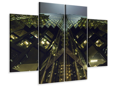 4-piece-canvas-print-imposing-architecture-at-night