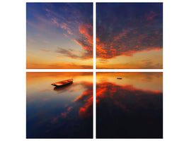 4-piece-canvas-print-in-a-colorful-evening