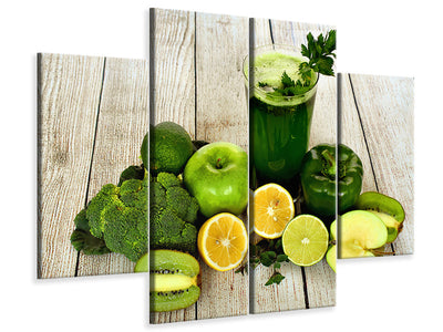 4-piece-canvas-print-ingredients-green-smoothie