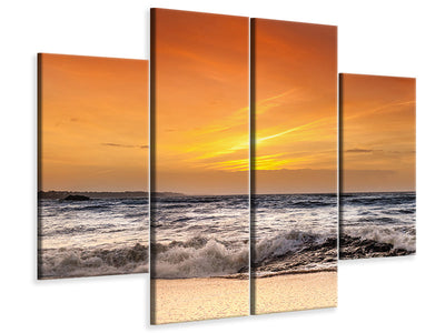 4-piece-canvas-print-lake-with-sunset