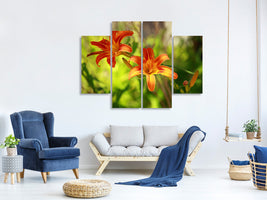 4-piece-canvas-print-lilies-in-nature