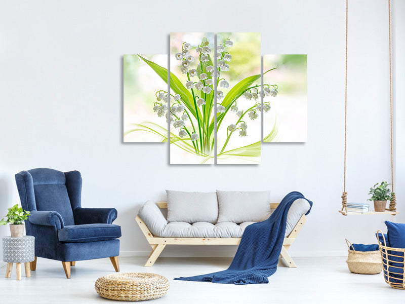 4-piece-canvas-print-lily-of-the-valley-ii