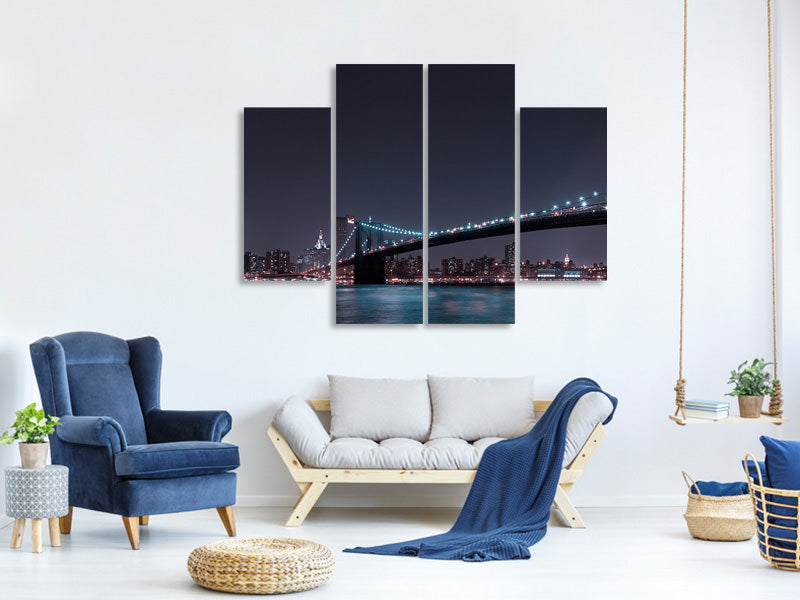 4-piece-canvas-print-manhattan-skyline-and-brooklyn-bridge