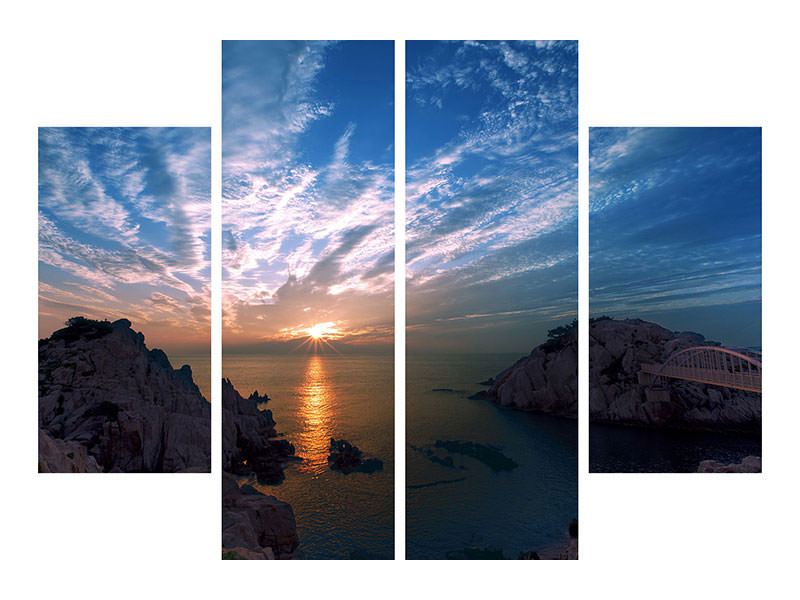 4-piece-canvas-print-moody-sunset-at-the-sea