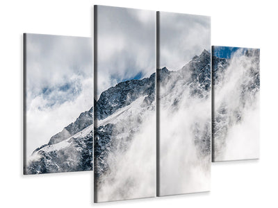 4-piece-canvas-print-mountain-view-with-clouds