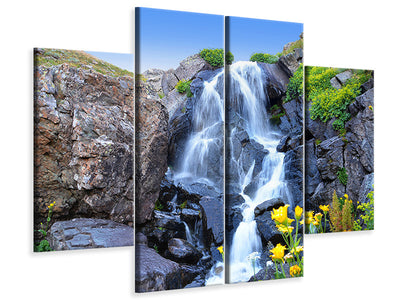 4-piece-canvas-print-moving-waterfall