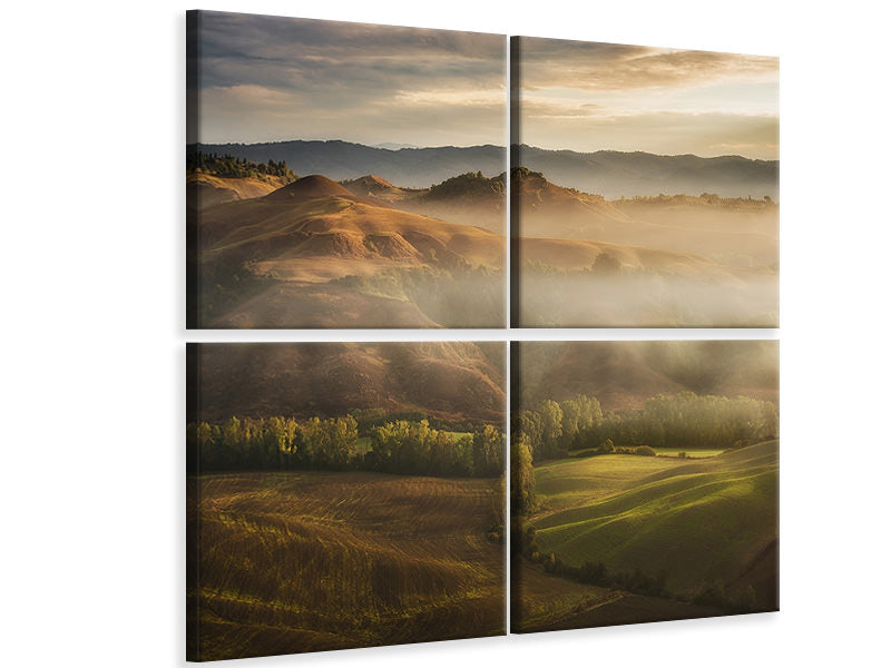 4-piece-canvas-print-mystical-waving-fields-tuscany