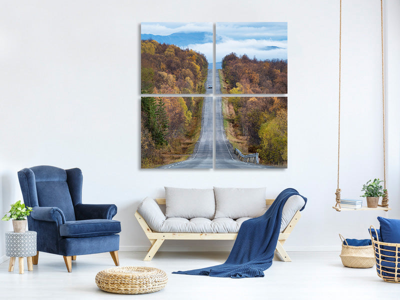 4-piece-canvas-print-on-the-road-again