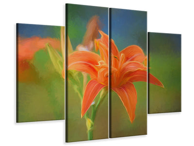4-piece-canvas-print-painting-of-a-lily