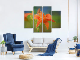 4-piece-canvas-print-painting-of-a-lily