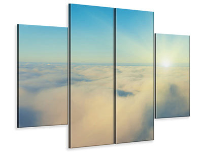 4-piece-canvas-print-photo-wallaper-dawn-above-the-clouds