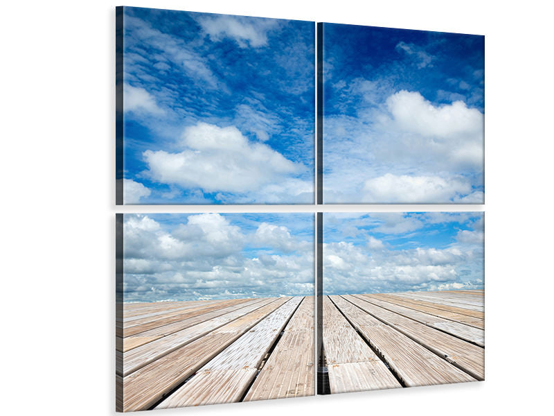 4-piece-canvas-print-photo-wallaper-high-above-the-clouds