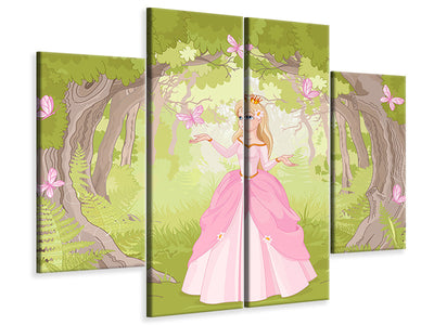 4-piece-canvas-print-princess-in-the-wood