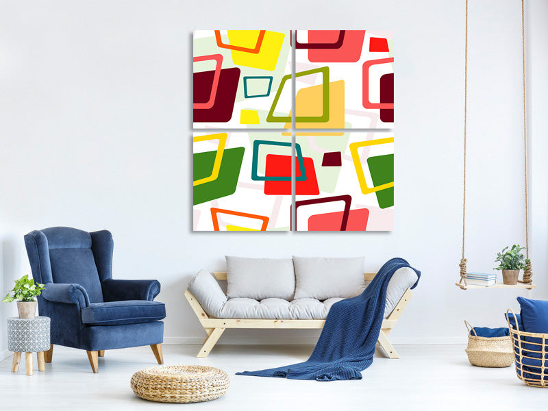 4-piece-canvas-print-rectangles-in-retro-style
