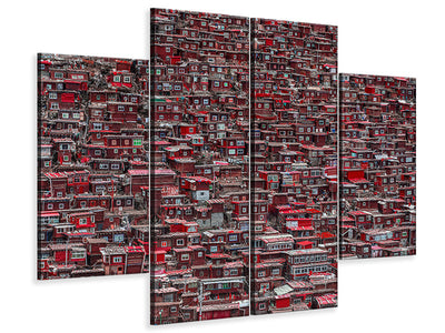 4-piece-canvas-print-red-houses