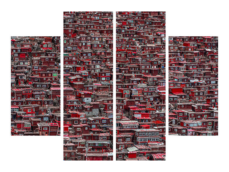 4-piece-canvas-print-red-houses