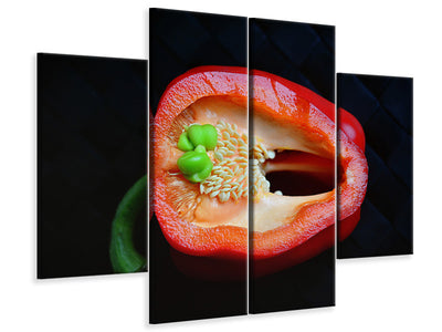 4-piece-canvas-print-red-pepper