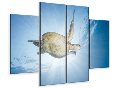 4-piece-canvas-print-sea-turtle-green-turtle