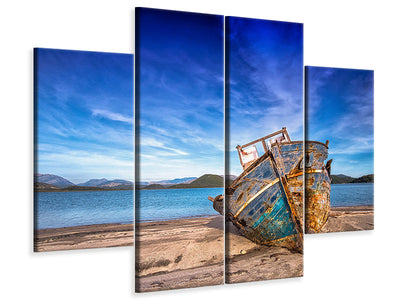 4-piece-canvas-print-stranded-boat