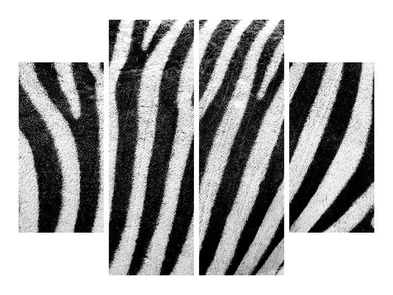 4-piece-canvas-print-strip-of-the-zebra