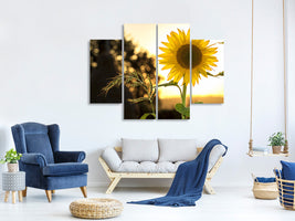 4-piece-canvas-print-sunflower-in-the-sunrise
